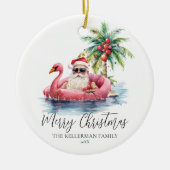 ユーモラスなクリスマスパーソナライズ セラミックオーナメント (正面)