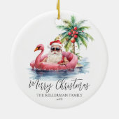 ユーモラスなクリスマスパーソナライズ セラミックオーナメント (裏面)