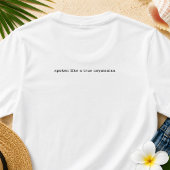 ユーモラスなケイマン諸島の方言「アウレ」パーソナライズド Tシャツ