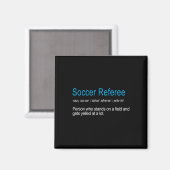 ユーモラスなサッカー審判の定義 楽しいGif マグネット (正面/裏面)