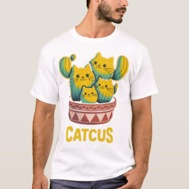 ユーモラスなサボテンネコちゃんTシャツ Tシャツ