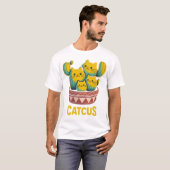 ユーモラスなサボテンネコちゃんTシャツ Tシャツ (正面フル)