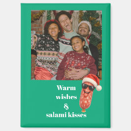 ユーモラスなサラミキス家族写真 クリスマス マグネット