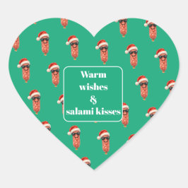 ユーモラスなサラミキス アペリティフ クリスマス ハートシール