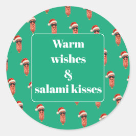 ユーモラスなサラミキス アペリティフ クリスマス ラウンドシール