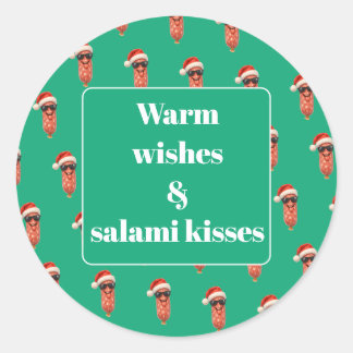 ユーモラスなサラミキス アペリティフ クリスマス ラウンドシール