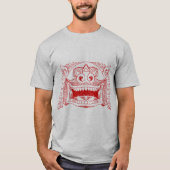 ユーモラスなサルTシャツ - アート Tシャツ (正面)