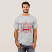 ユーモラスなサルTシャツ - アート Tシャツ (正面フル)