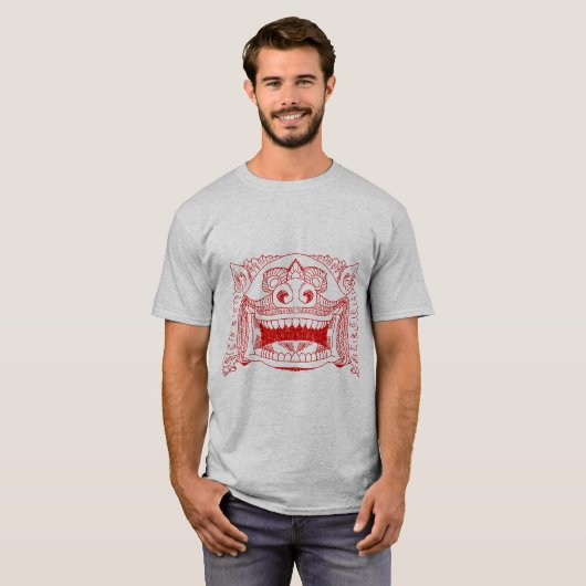 ユーモラスなサルTシャツ - アート Tシャツ (正面フル)