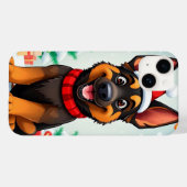 ユーモラスなジャーマンシェパードのクリスマス❄️🎁✨ Case-Mate iPhoneケース (裏面 (横))