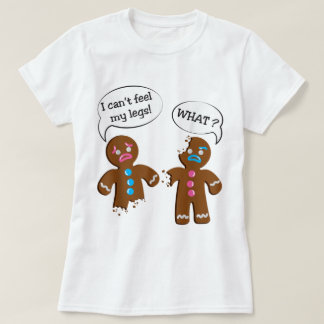 ユーモラスなジンジャーブレッドクッキーのクリスマスデザイン Tシャツ