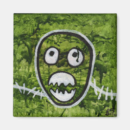 ユーモラスなスカルモンスターアート マグネット