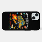 ユーモラスなスクールバスの運転手 トランスポーテーション班 iPhoneケース (裏面横)