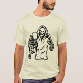 ユーモラスなストリート系スケルトンフレンズTシャツ Tシャツ