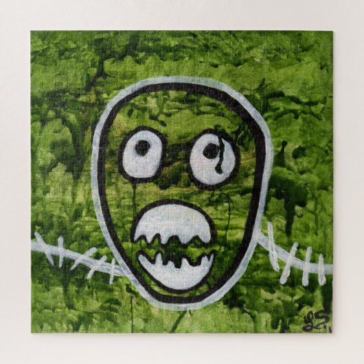 ユーモラスなドクロのSeedy Pete モンスターアート ジグソーパズル (縦)