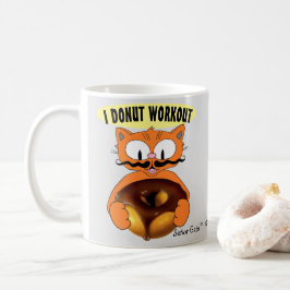 ユーモラスなドーナツ I DONUT WORKOUT コーヒーマグカップ