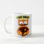 ユーモラスなドーナツ I DONUT WORKOUT コーヒーマグカップ (左)