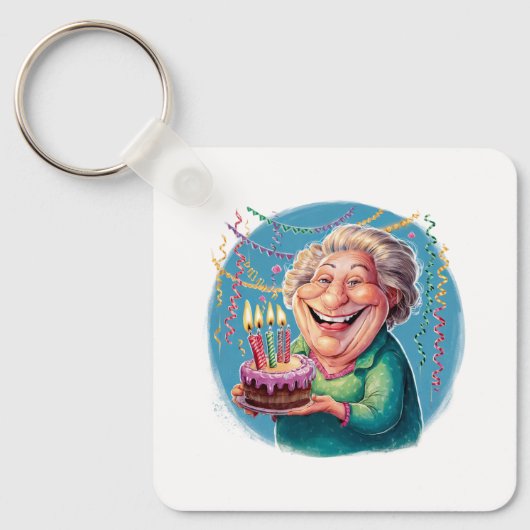 ユーモラスなナナの誕生日パーティー キーホルダー (正面)