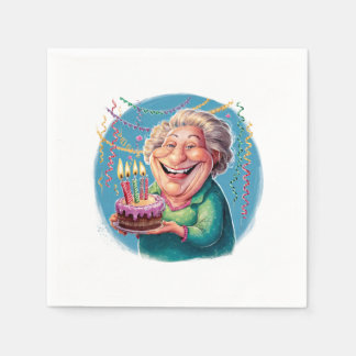ユーモラスなナナの誕生日パーティー スタンダードカクテルナプキン