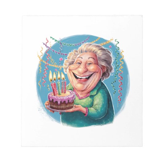 ユーモラスなナナの誕生日パーティー ノートパッド (正面)