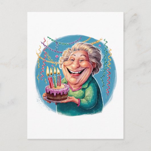ユーモラスなナナの誕生日パーティー ポストカード (正面)