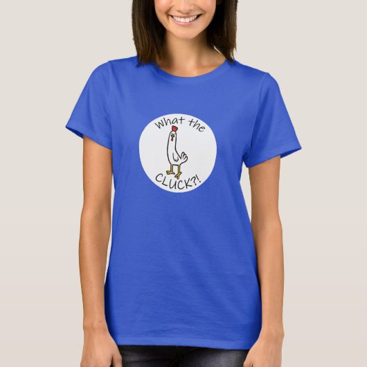 ユーモラスなニワトリの線画 Tシャツ (正面)