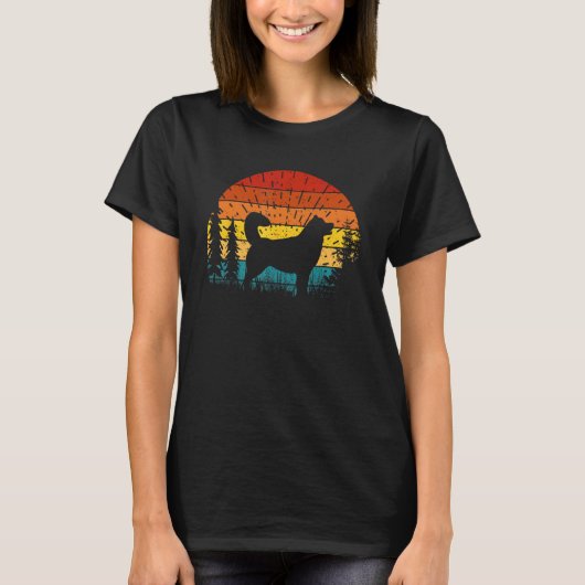 ユーモラスなハスキー犬 シベリアンハスキー愛好家 ヴィンテージ Tシャツ (正面)
