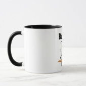 ユーモラスなハチのコーヒー好き マグカップ (左)