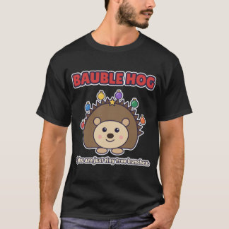 ユーモラスなハリネズミのクリスマスデザイン Tシャツ