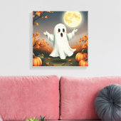 ユーモラスなハロウィンの幽霊, ハロウィンの幽霊, 幽霊 キャンバスプリント (インサイチュ (リビング))