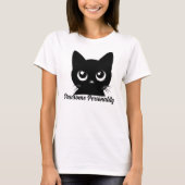 ユーモラスなパーソナリティの猫Tシャツ Tシャツ (正面)