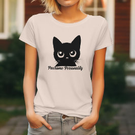 ユーモラスなパーソナリティの猫Tシャツ Tシャツ