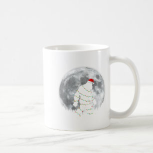 ユーモラスなビッグフット サンタ 月 クリスマス ライト Xmas サスカッチ コーヒーマグカップ