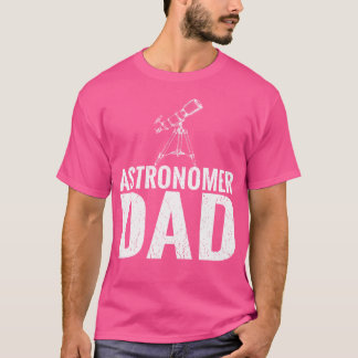 ユーモラスなビンテージ風望遠鏡と星の天文学デザイン Tシャツ