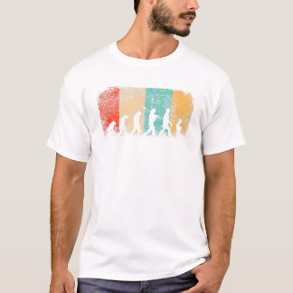 ユーモラスなビンテージ ヨガの進化 Tシャツ