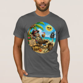 ユーモラスなビーチの海賊 Tシャツ