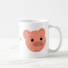 ユーモラスなブタの顔 コーヒーマグカップ