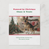 ユーモラスなペットの犬の写真 クリスマス ポストカード (正面)
