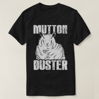 ユーモラスなマトン・バスター 羊 ロデオ ジョーク デザイン Tシャツ