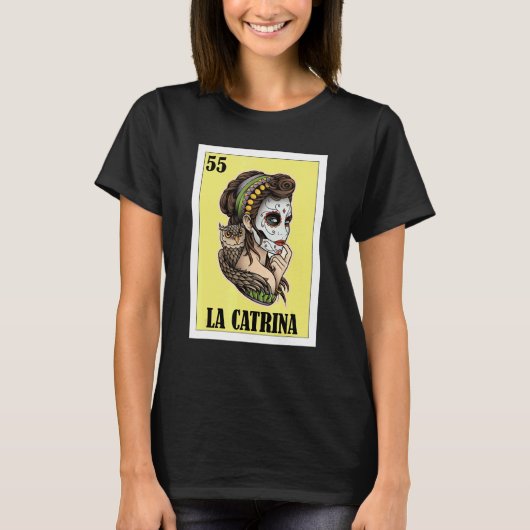 ユーモラスなメキシコ - ラ・カトリーナ Tシャツ (正面)