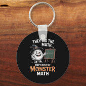 ユーモラスなモンスター数学教師 ハロウィーンのイエティ仮装 キーホルダー (正面)