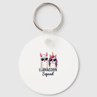 ユーモラスなユニコーン+リャマのクリスマスグッズ Llamacorn Squad キーホルダー