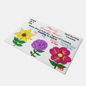 ユーモラスなランドリールームの花 ドアマット (アングル)