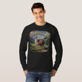 ユーモラスなリャマディロの写真芸術 Tシャツ (正面フル)