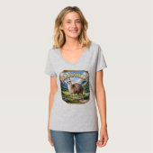 ユーモラスなリャマディロの写真芸術 Tシャツ (正面フル)