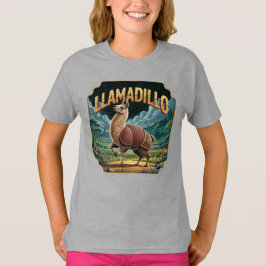 ユーモラスなリャマディージョのイラスト Tシャツ
