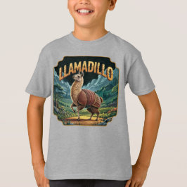 ユーモラスなリャマディージョのイラスト Tシャツ