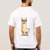 ユーモラスなリラTシャツ "Spit Happens" Tシャツ (裏面)