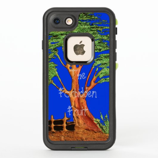 ユーモラスなリンゴアカシアの木をカスタマイズ  LifeProof iPhoneケース (裏面)