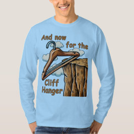 ユーモラスなワードプレイが楽しめる「Cliff Hanger」デザイン Tシャツ